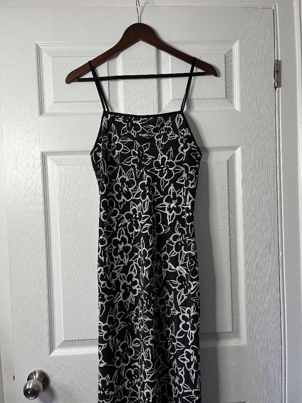 Black floral Natori slip dress